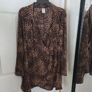 Leopard Print Wrap Dress